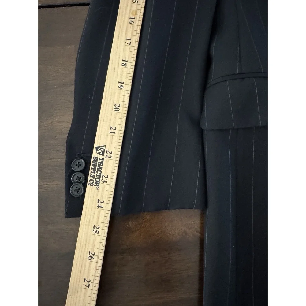 Ermenegildo Zegna Mens Trofeo Wool Blazer 48R (Fits 42R) Navy Pinstripe Boyds